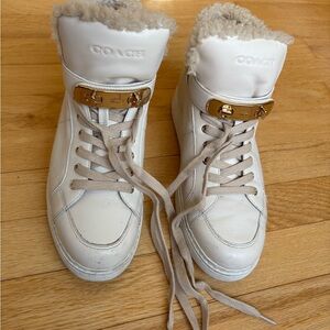 Coach Women's Shearling Sneakers Size 8B